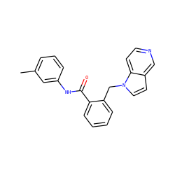 Cc1cccc(NC(=O)c2ccccc2Cn2ccc3cnccc32)c1 ZINC000028571254