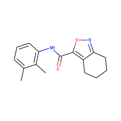 Cc1cccc(NC(=O)c2onc3c2CCCC3)c1C ZINC000000385140