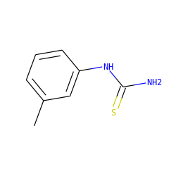 Cc1cccc(NC(N)=S)c1 ZINC000008577652