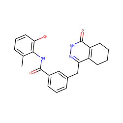 Cc1cccc(O)c1NC(=O)c1cccc(Cc2n[nH]c(=O)c3c2CCCC3)c1 ZINC000167016494