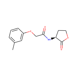 Cc1cccc(OCC(=O)N[C@H]2CCOC2=O)c1 ZINC000040847286