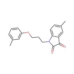 Cc1cccc(OCCCN2C(=O)C(=O)c3cc(C)ccc32)c1 ZINC000003647787