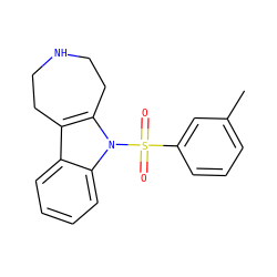 Cc1cccc(S(=O)(=O)n2c3c(c4ccccc42)CCNCC3)c1 ZINC000040420464