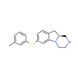 Cc1cccc(Sc2ccc3c(c2)N2CCNC[C@@H]2C3)c1 ZINC000071281736