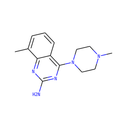 Cc1cccc2c(N3CCN(C)CC3)nc(N)nc12 ZINC000073219527