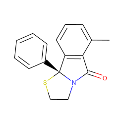 Cc1cccc2c1C(=O)N1CCS[C@]21c1ccccc1 ZINC000006523169