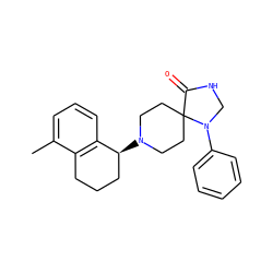 Cc1cccc2c1CCC[C@@H]2N1CCC2(CC1)C(=O)NCN2c1ccccc1 ZINC000013806892