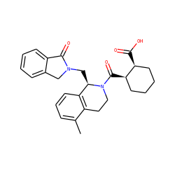 Cc1cccc2c1CCN(C(=O)[C@@H]1CCCC[C@@H]1C(=O)O)[C@@H]2CN1Cc2ccccc2C1=O ZINC000098208041
