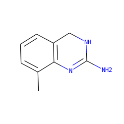 Cc1cccc2c1N=C(N)NC2 ZINC000029131126