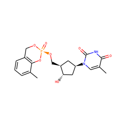 Cc1cccc2c1O[P@](=O)(OC[C@H]1C[C@@H](n3cc(C)c(=O)[nH]c3=O)C[C@@H]1O)OC2 ZINC000035010644