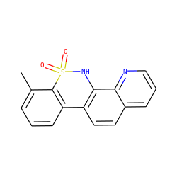 Cc1cccc2c1S(=O)(=O)Nc1c-2ccc2cccnc12 ZINC000205638317