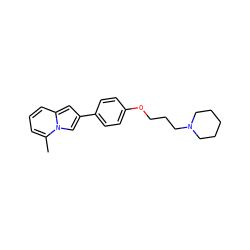 Cc1cccc2cc(-c3ccc(OCCCN4CCCCC4)cc3)cn12 ZINC000001909681