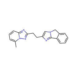 Cc1cccc2nc(CCc3cn4c(n3)-c3ccccc3C4)nn12 ZINC000169704371
