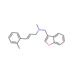 Cc1ccccc1/C=C/CN(C)Cc1coc2ccccc12 ZINC001772589262