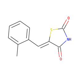 Cc1ccccc1/C=C1\SC(=O)NC1=O ZINC000012408932