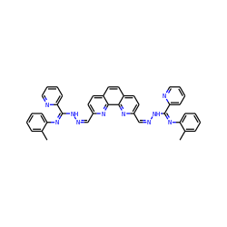 Cc1ccccc1/N=C(/N/N=C\c1ccc2ccc3ccc(/C=N\N/C(=N/c4ccccc4C)c4ccccn4)nc3c2n1)c1ccccn1 ZINC000008386436
