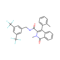Cc1ccccc1-c1c(C(=O)NCc2cc(C(F)(F)F)cc(C(F)(F)F)c2)n(C)c(=O)c2ccccc12 ZINC000001538751