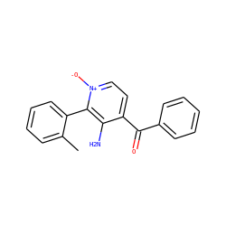 Cc1ccccc1-c1c(N)c(C(=O)c2ccccc2)cc[n+]1[O-] ZINC000043023014
