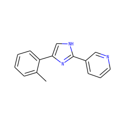 Cc1ccccc1-c1c[nH]c(-c2cccnc2)n1 ZINC000013553743