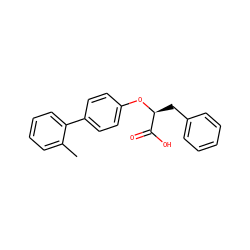 Cc1ccccc1-c1ccc(O[C@@H](Cc2ccccc2)C(=O)O)cc1 ZINC000095595506