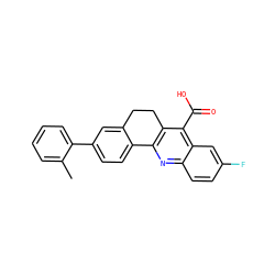 Cc1ccccc1-c1ccc2c(c1)CCc1c-2nc2ccc(F)cc2c1C(=O)O ZINC000026845581