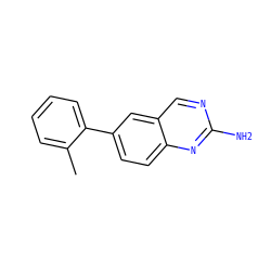 Cc1ccccc1-c1ccc2nc(N)ncc2c1 ZINC000035049815