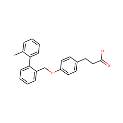 Cc1ccccc1-c1ccccc1COc1ccc(CCC(=O)O)cc1 ZINC000084687824
