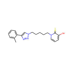 Cc1ccccc1-c1cn(CCCCCn2cccc(O)c2=S)nn1 ZINC000103255706