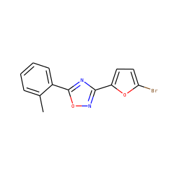 Cc1ccccc1-c1nc(-c2ccc(Br)o2)no1 ZINC000000112056