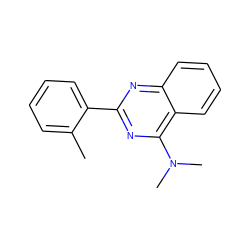 Cc1ccccc1-c1nc(N(C)C)c2ccccc2n1 ZINC000004239331