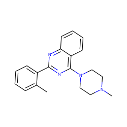 Cc1ccccc1-c1nc(N2CCN(C)CC2)c2ccccc2n1 ZINC000004265975