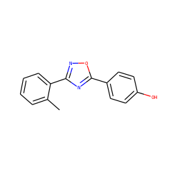 Cc1ccccc1-c1noc(-c2ccc(O)cc2)n1 ZINC000013126576