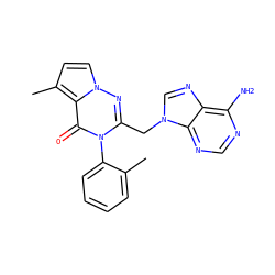 Cc1ccccc1-n1c(Cn2cnc3c(N)ncnc32)nn2ccc(C)c2c1=O ZINC000205586101