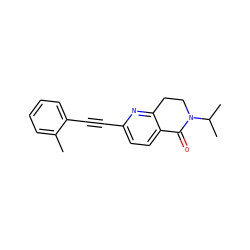 Cc1ccccc1C#Cc1ccc2c(n1)CCN(C(C)C)C2=O ZINC000071331371