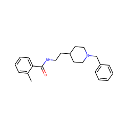 Cc1ccccc1C(=O)NCCC1CCN(Cc2ccccc2)CC1 ZINC000003814257