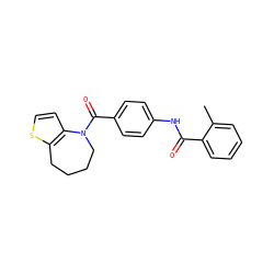 Cc1ccccc1C(=O)Nc1ccc(C(=O)N2CCCCc3sccc32)cc1 ZINC000000838908
