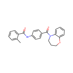 Cc1ccccc1C(=O)Nc1ccc(C(=O)N2CCCOc3ccccc32)cc1 ZINC000013757943