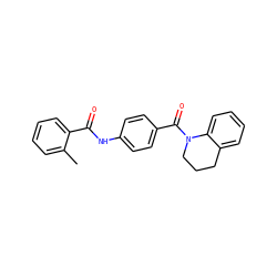 Cc1ccccc1C(=O)Nc1ccc(C(=O)N2CCCc3ccccc32)cc1 ZINC000013757914