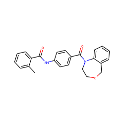 Cc1ccccc1C(=O)Nc1ccc(C(=O)N2CCOCc3ccccc32)cc1 ZINC000013757944