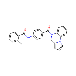 Cc1ccccc1C(=O)Nc1ccc(C(=O)N2Cc3cccn3-c3ccccc32)cc1 ZINC000013534500