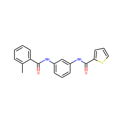 Cc1ccccc1C(=O)Nc1cccc(NC(=O)c2cccs2)c1 ZINC000000884414