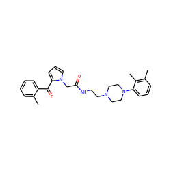 Cc1ccccc1C(=O)c1cccn1CC(=O)NCCN1CCN(c2cccc(C)c2C)CC1 ZINC000058070846