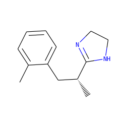 Cc1ccccc1C[C@@H](C)C1=NCCN1 ZINC000473121823