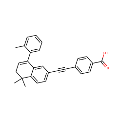 Cc1ccccc1C1=CCC(C)(C)c2ccc(C#Cc3ccc(C(=O)O)cc3)cc21 ZINC000027647311