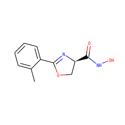 Cc1ccccc1C1=N[C@@H](C(=O)NO)CO1 ZINC000026936456