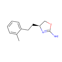 Cc1ccccc1CC[C@H]1COC(N)=N1 ZINC000149092441