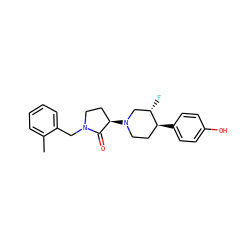 Cc1ccccc1CN1CC[C@@H](N2CC[C@H](c3ccc(O)cc3)[C@@H](F)C2)C1=O ZINC001772608801