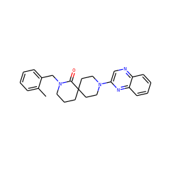 Cc1ccccc1CN1CCCC2(CCN(c3cnc4ccccc4n3)CC2)C1=O ZINC000096173057
