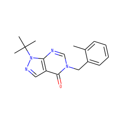 Cc1ccccc1Cn1cnc2c(cnn2C(C)(C)C)c1=O ZINC000004100482