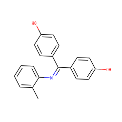 Cc1ccccc1N=C(c1ccc(O)cc1)c1ccc(O)cc1 ZINC000169310320
